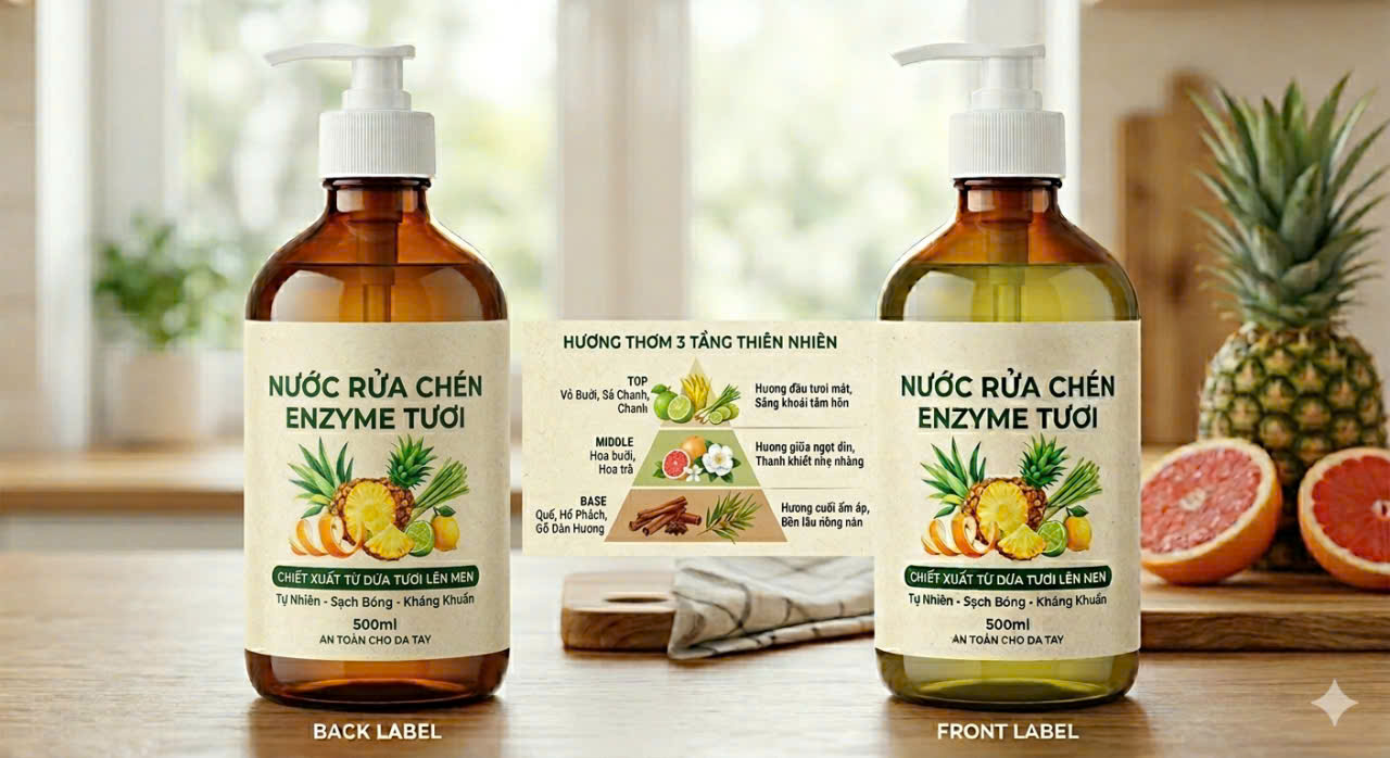 Nước rửa chén 3 tầng hương-in mục SP